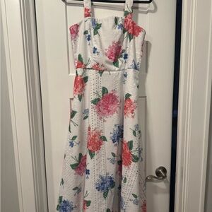 Draper James Pink and Red Sleeveless Sundress for Wedding Guests